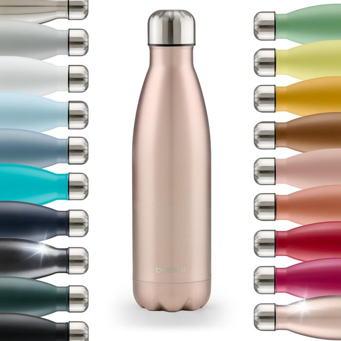 Фляга Blumtal з нержавіючої сталі: ізольована, без BPA, 500 мл, блакитний колір