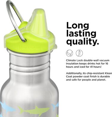 Klean Kanteen Classic Narrow Water Bottle 12 oz (Sharks)