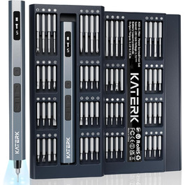 Набір прецизійних викруток KATERK 64 шт. з LED-підсвічуванням та магнітною основою для ремонту електроніки, телефонів, камер та годинників