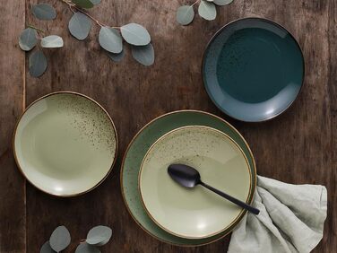 Набір посуду CreaTable Serie Nature Collection (16 предметів) з каменю, для миття в посудомийній машині та використання в мікрохвильовій печі, преміум-якість