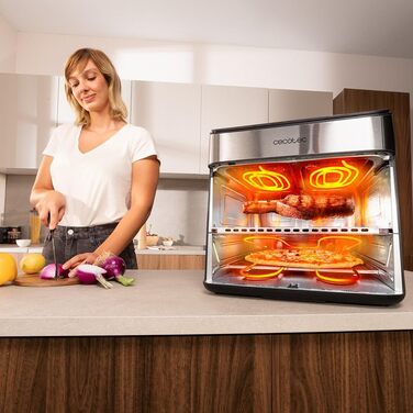 Фритюрниця Cecotec Cecofry DuoLevel 10000: 10 л, 2 контейнери, вертикальний дизайн, сенсорний екран, нержавіюча сталь