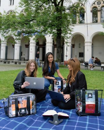 Ambition - Transparent document bag for legal texts, textbooks, folders, laptop; Durable bag for library, stadium, airport, beach
