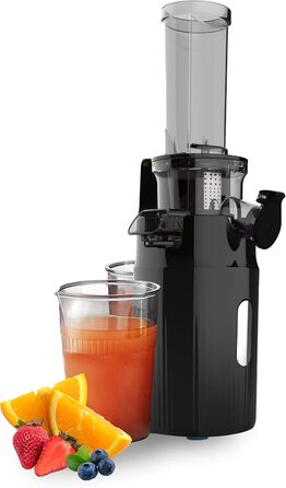 Zuminstant Compact Electric Juicer (Slow Juicer): Cold-pressed, nutrient-rich, foam-free juicer, space-saving, ideal for small spaces, for fresh fruits and vegetables