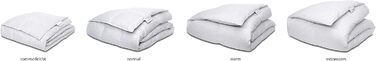 Böhmerwald Comfort Down Comforter, suitable for allergy sufferers, 90% down / 10% feathers, fill weight: 4 X 6 boxes and 4cm inner stitching; 900 gr., warmth class: warm, white, OEKO-TEX STANDARD 100, size: 135 x 200 cm Warmth class warm 135 x 200 cm