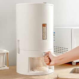 Диспенсер для сипучих продуктів 20 л, герметичний контейнер з кришкою та мірним стаканом для круп, мюслі, рису, бобів, кухня