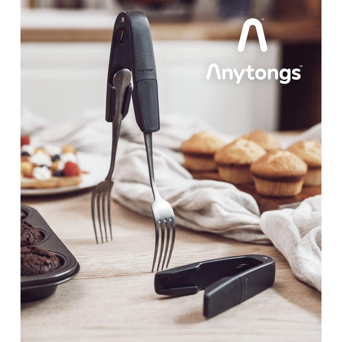 Featured on Shark Tank – Turn Utensils into a Versatile Tongs (2-Pack, Black)