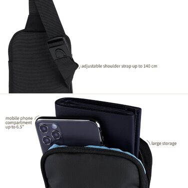 Сумка Bugatti Blanc Delight Mini Crossbody чорного кольору - унісекс, на плече, міні