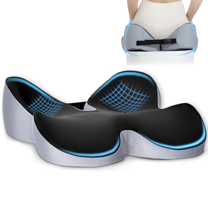 Подушка для сидіння з піни Memory Foam: для офісного крісла, авто, інвалідного візка, геймерського крісла - комфорт та зняття напруги