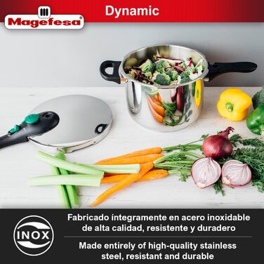 Скороварка Magefesa Dynamic з кошиком, нержавіюча сталь 18/10, енергоефективна, для всіх типів плит, індукція, 5 л