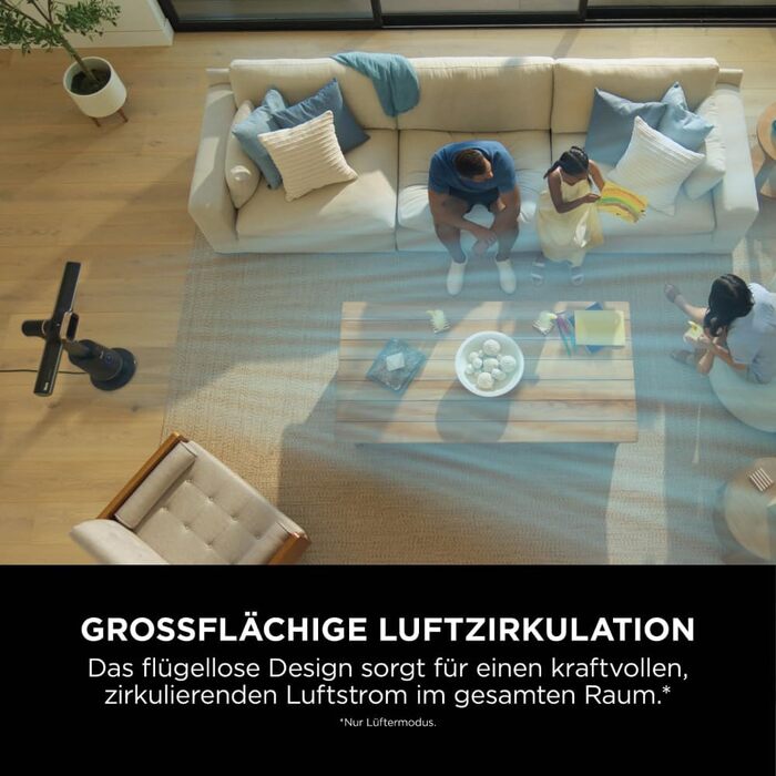 Вентилятор та обігрівач 2-в-1 Shark TurboBlade Cool + Heat з термостатом, пультом керування та коливанням | Безлопатевий вентилятор та обігрівач для швидкого нагріву та охолодження, чорно-золотий, TH200EU TurboBlade – Cool + Heat, антрацит