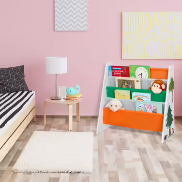 Relaxdays Children's Bookshelf, Forest Animals