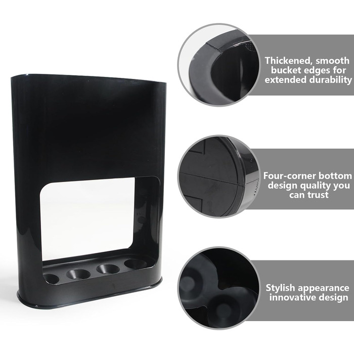 Підставка для парасоль підставка для парасоль 4 слоти, чорна, для дому