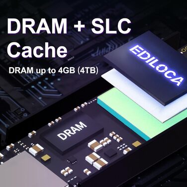 SSD NVMe 4TB PCIe Gen4 з радіатором для PS5, ноутбука та ПК, 7400MB/s, 3D NAND TLC