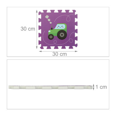 Relaxdays Puzzle Mat with Vehicles