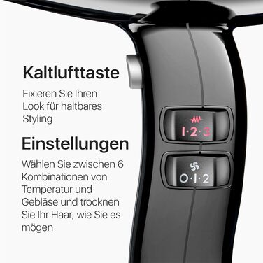 Професійний фен Valera Swiss Silent Jet 8500 Ultrablack: 2000W, 6 температур, іонізація, супер-зручний кабель