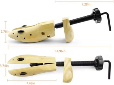 2-Way Shoe Stretchers for Men and Women, Large Size 43-42, Wide, a Pair – Men's Shoes-Dehner 38, 46, 46, 46, 47, 47, 47 – XL Shoe Stretchers for Men – Women's Shoe Widener