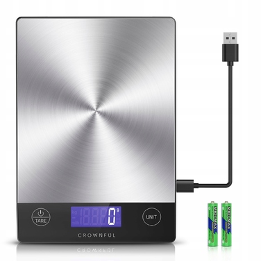 Кухонні ваги CROWNFUL K210H, сріблястий/сірий, до 15 кг