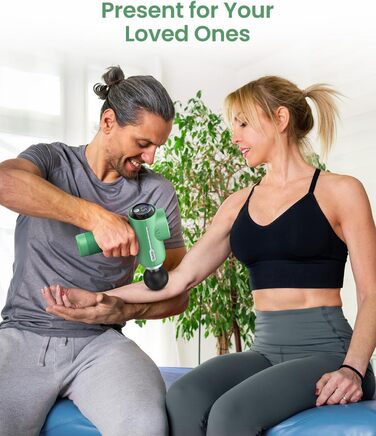 Масажер для м'язів RENPHO Active Massage Gun: глибокий масаж спини, розслаблення, USB-C зарядка, зелений