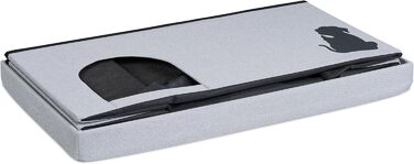 Кігтечка для котів Relaxdays, складна, 100 кг, з подушкою, сіра, 40.5 x 72 x 40.5 см