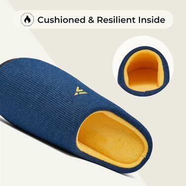 Тапочки зимові Mishansha для чоловіків та жінок, м'які, зручні, з пам'яттю, розмір 36-48, синього кольору