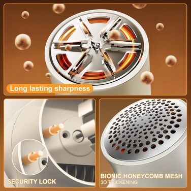 Електричний видальник ворсу BUOAZR: 3 режими, LED-дисплей, комплект для чищення, для різних тканин (бежевий)