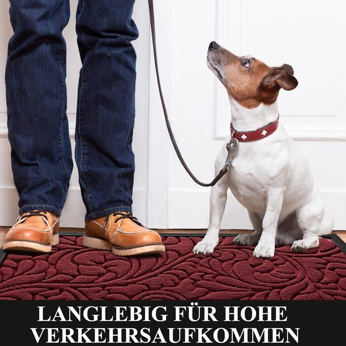 Килимок для дому та вулиці Yimobra, миючий, антиковзаючий, 120x80 см, червоний