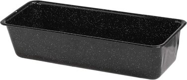 Riess, 0633-022, Professional Baker, Loaf Pan 35/14, CLASSIC - LOAF PANS, Height 8.3 cm, Capacity 2.5 Liters, Enamel, Black, Length 36.7 cm Width 14.2 cm Height 8.3 cm