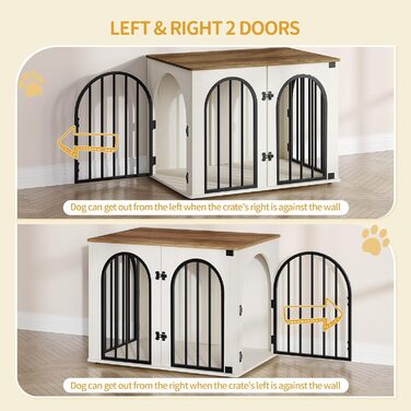 Сучасна собача будка-меблі Hzuaneri DFC85101B, 80 см, 3 двері, коричнева