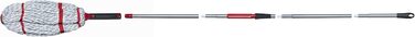 Rubbermaid Microfiber Twist Mop and 2 Refill Sets, Red, Integrated Wringer, Machine Washable and Reusable, Lightweight, Cleans Hard-to-Reach Areas, for