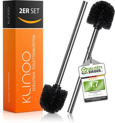 Набір для туалету KLINOO Premium: щітка та ручка з нержавіючої сталі (2 шт.)