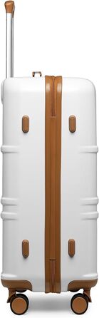 Чемодан British Traveller з ABS+PC корпусом: міцний та стильний, 54 x 36.5 x 21.5 см, білий