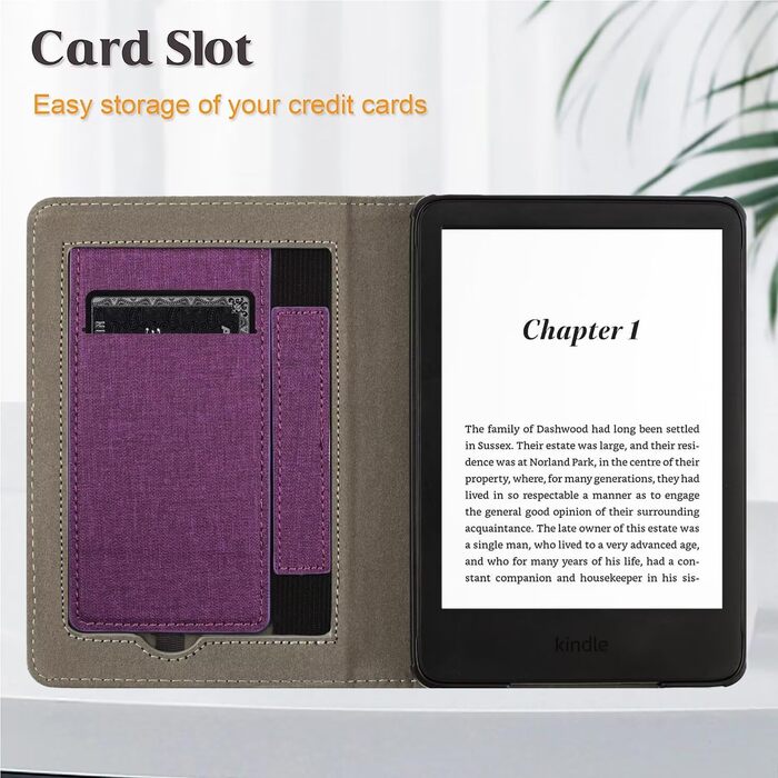 Чохол для Kindle Paperwhite 5/6/7/12 (2012-2024) MOKASE з підставкою, петлею та кишенькою, Pine Green