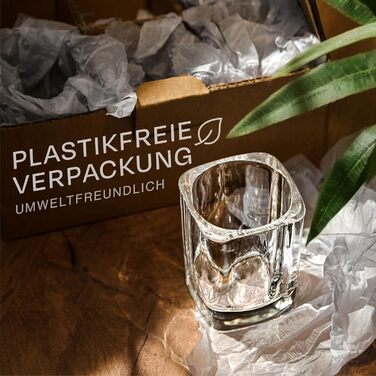 Набір шотових склянок Praknu 12 шт. 6cl, квадратні, скляні, для напоїв, міцне дно, для вечірок - безпечні для посудомийної машини