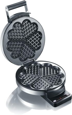 GRAEF Waffle Iron WA 80, Brushed Stainless Steel Stainless Steel Matte Single