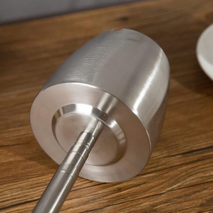 Асбечка для автомобіля з нержавіючої сталі, висувна 34-65см, велика, з кришкою, антиковзка, для вулиці та дому