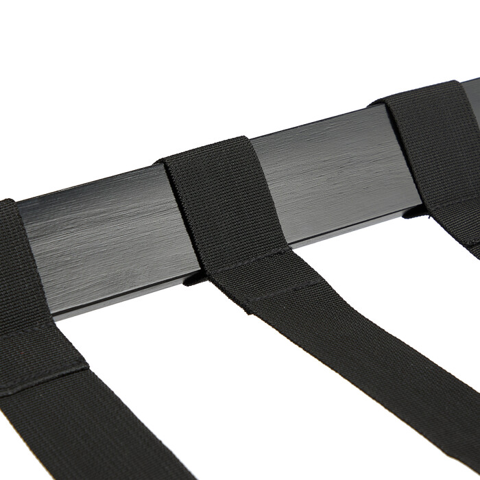 Relaxdays Black Bamboo Luggage Rack