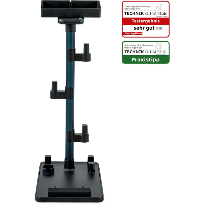 hoogo orga-nicer ST007 | Universal Stand Holder for Cordless Vacuum Cleaners with Suction Tubes from 32-46 mm Ø | Easy Assembly without Drilling | Stand Floor Stand Battery Stick Vacuum Accessories