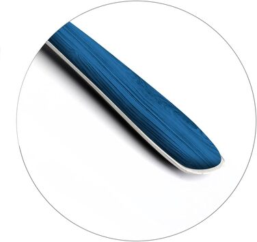 Amefa ECLAT Cutlery Set NATURE Blue Wood-Look Dining Cutlery 24-Piece for 6 People Stainless Steel, Rust-Proof, Plastic Grip Shells with Wood-Look, Dishwasher-Safe Cutlery Set for 6 People