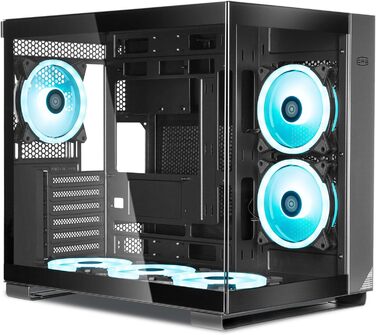 Корпус ПК Tower ATX C3T500 ARGB від PCCOOLER: 6 вентиляторів ARGB, підтримка RTX 40, подвійне скляне бокове вікно, чорний колір