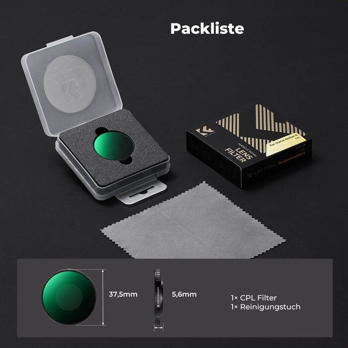 Набір фільтрів K&F CONCEPT ND для DJI Osmo Action 6: ND8, ND16, ND32, ND64 (з CPL)
