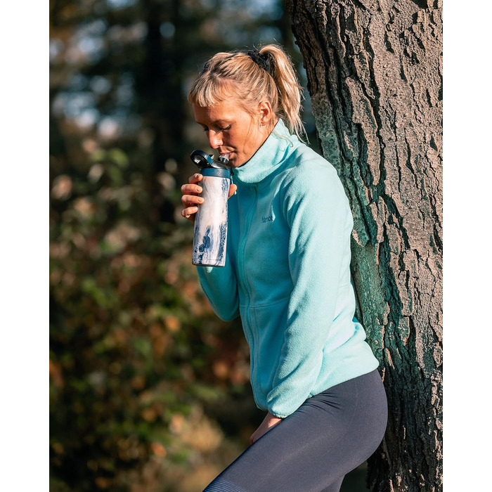 Contigo Ashland Chill Autospout Water Bottle with Straw, Stainless Steel Water Bottle, Leak-Proof, Insulated Bottle for Sports, Cycling, Hiking, 590 ml, (Cloudburst)
