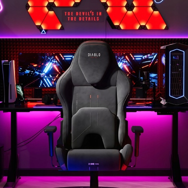Ігрове крісло Diablo Chairs X.One Prime, тканина, чорне