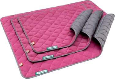 Підстилка для собак Doctor Bark: флісова двостороння підстилка для великих собак. Міцна, м'яка, легко періть до 95°C. Підходить для дому та вулиці (Бежевий/Зелений). Розмір XL (120x100 см), також у кольорі Рожевий/Світло-сірий
