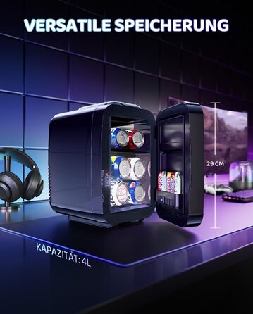 Міні-холодильник MF01C з 7 режимами підсвічування та ефектом