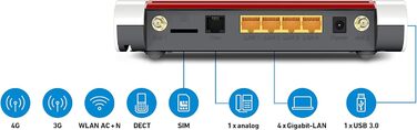 Роутер FRITZ!Box 6850 LTE з USB 3.0: Wi-Fi AC, 150 Мбіт/с, 4x LAN, 5/2.4 ГГц