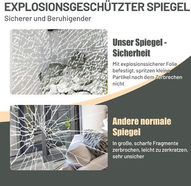 Stehender Ganzkörperspiegel mit Metallrahmen