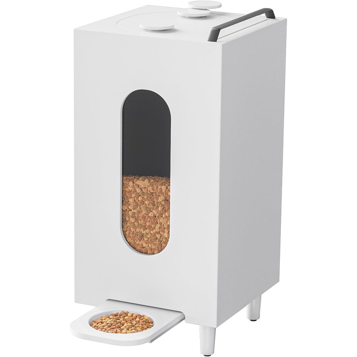Автоматичний годівниця для котів та собак QLS, 20л, з мискою, 60 x 30 x 30 см, білий