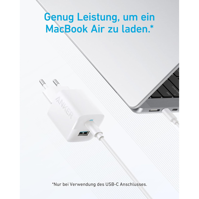 Зарядний пристрій Anker USB-C, 33W, 2 порти USB-C, для iPhone 17/Pro/Pro Max/iPhone Air/16/15, Pixel, Galaxy, iPad/iPad mini