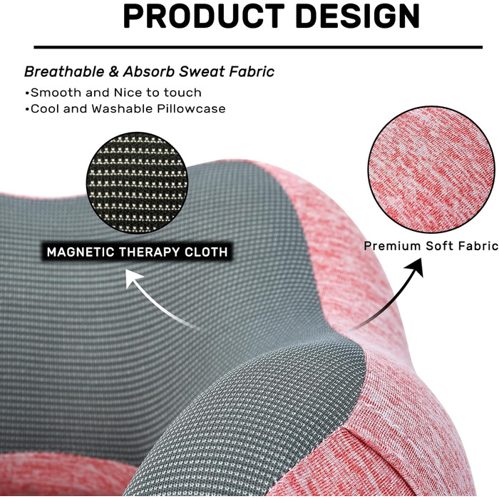 Подушка для шиї у літак - 2 шт. з піною з пам'яті, м'яка та підтримуюча, подушка для подорожей, сну, авто, поїзда та дому (Блакитний та Сірий) (Рожевий та Сірий)