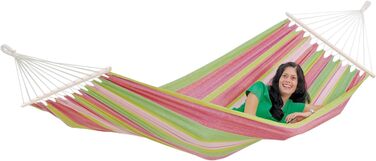Гамак AMAZONAS Tonga 200x100 см, до 120 кг, водостійкий, UV-захист, різнокольоровий (Bubblegum)